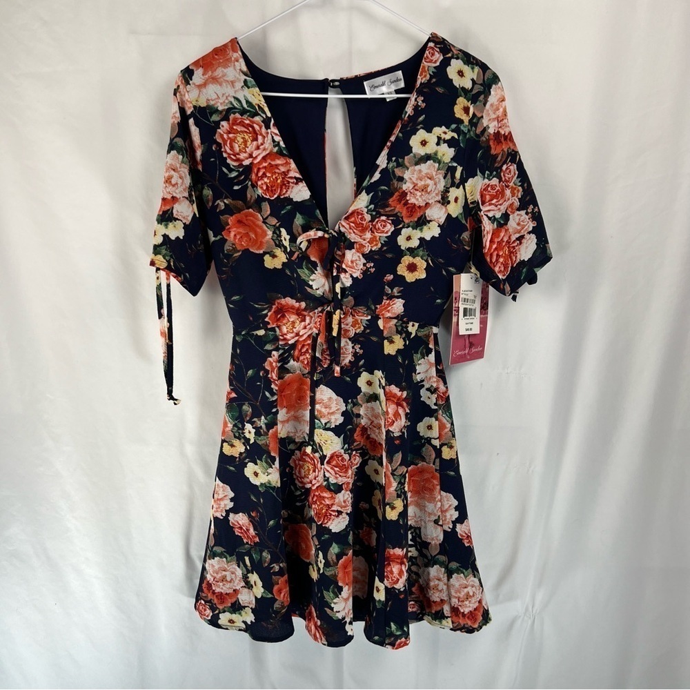 Emerald Sundae - Women's Dress - XS - Mini - Roses - Floral - Blue Red - NWT